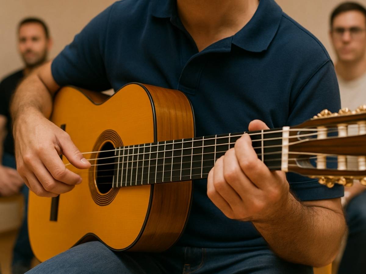 Foto clase de guitarra JDLV